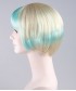 Blue White Swing Bob Wig